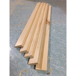Bó 5 thanh gỗ thông dài 50cm, rộng 3cm, dày 1.5cm láng đẹp 4 mặt dùng đóng thùng trang trí, làm nẹp