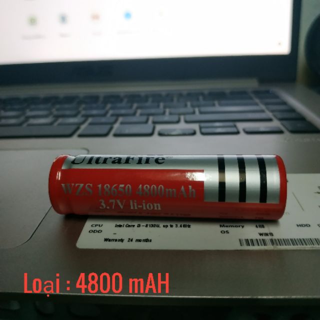 Pin UltraFile 18650 - 4200 mAh - Pin Sạc Được, Pin Đầu Lồi