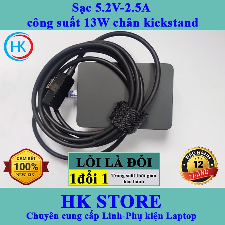 Sạc Microsoft Surface 5.2V-2.5A Công Suất 13W chân kickstand 1623 1624 1645 1706 1751