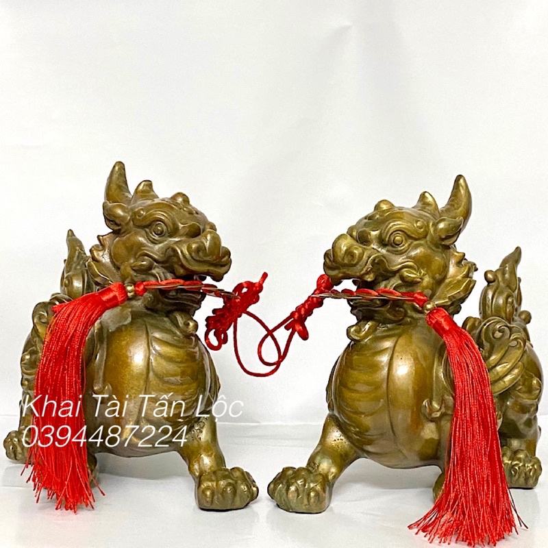 Cặp tỳ hưu tài Lộc , bình an phong thủy bằng đồng nặng 4kg