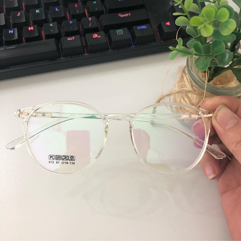 Gọng kính nhựa dẻo Glasses Garden dáng tròn 513 siêu nhẹ - Có lắp mắt cận theo yêu cầu | BigBuy360 - bigbuy360.vn