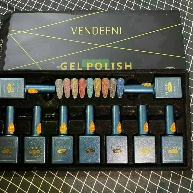 sét sơn flash Vendeni siêu sáng lấp lánh ,sét 9 màu siêu hót