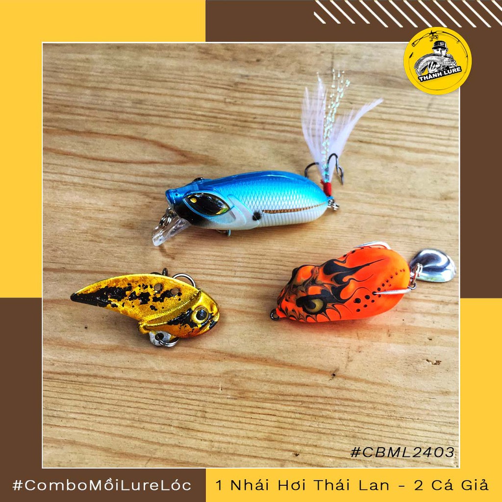 Combo 3 mồi câu lure cá lóc hàng thái lan câu hiệu quả nhất