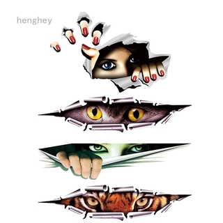 Decal dán trang trí hình đôi mắt 3D cho xe hơi