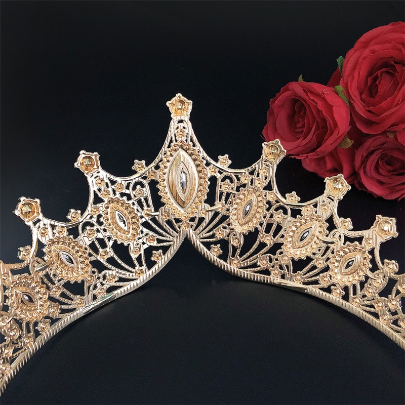 Vương Miện Đính Đá Pha Lê Nhiều Màu Sắc Thời Trang Sang Trọng Cho Cô Dâu