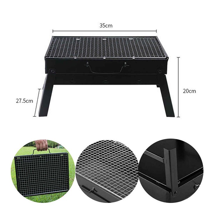 Bếp Nướng Than Hoa BBQ Hình Chữ Nhật Hàng Loại 1