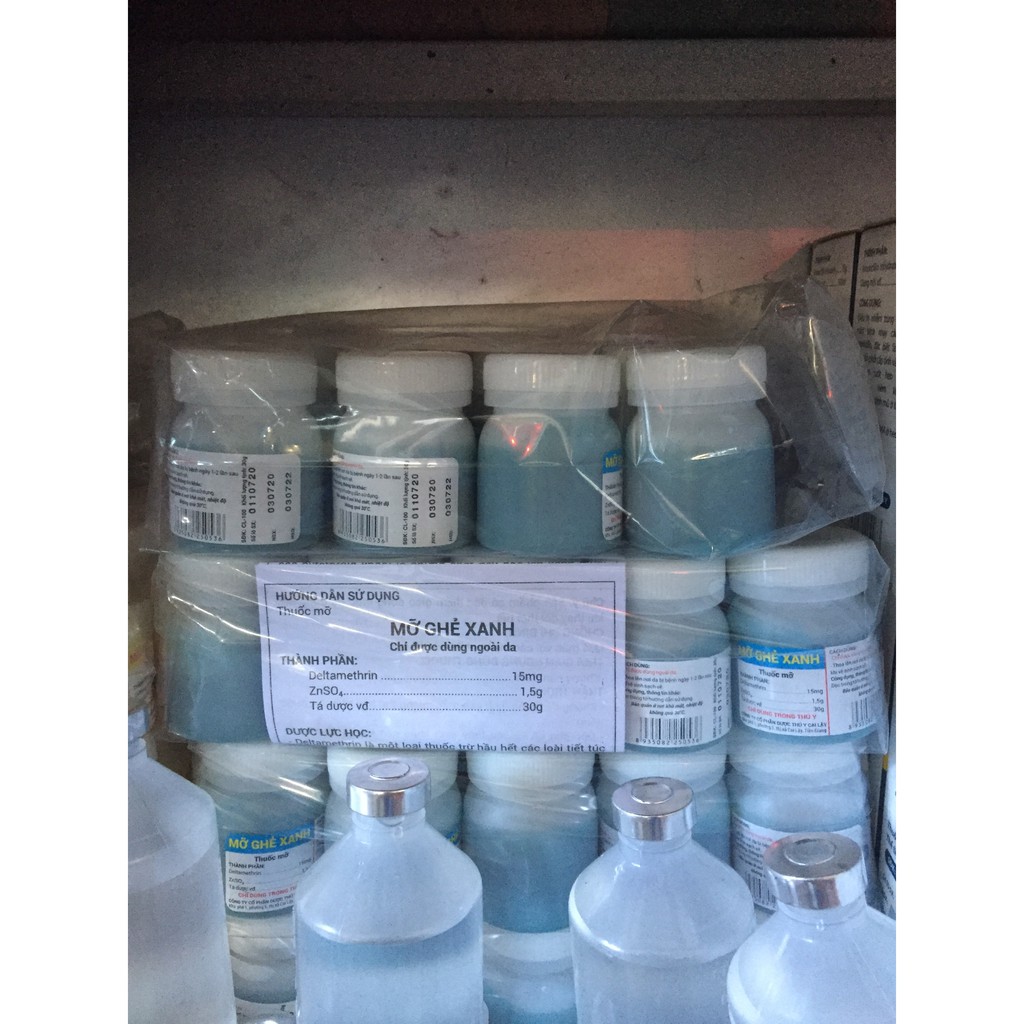 Mỡ ghẻ xanh, vàng - thuốc mỡ bôi ngoài da