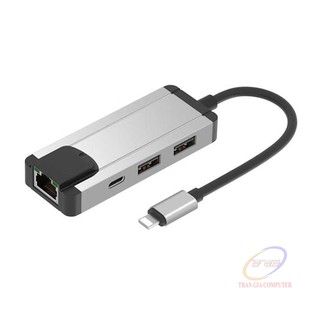 CÁP LIGHTNING OTG TO LAN HUB USB ONTEN 75002