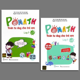 Sách - Combo Pomath Toán Tư Duy Cho Trẻ Em – Lớp 1 (tập 1 +2)