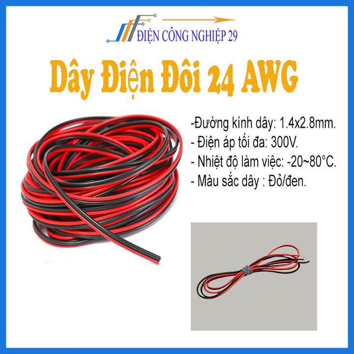 Dây Điện Đôi 26AWG (1 Mét)