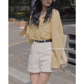 Áo sơ mi đũi lụa nhiều màu tone Pastel Bazic one