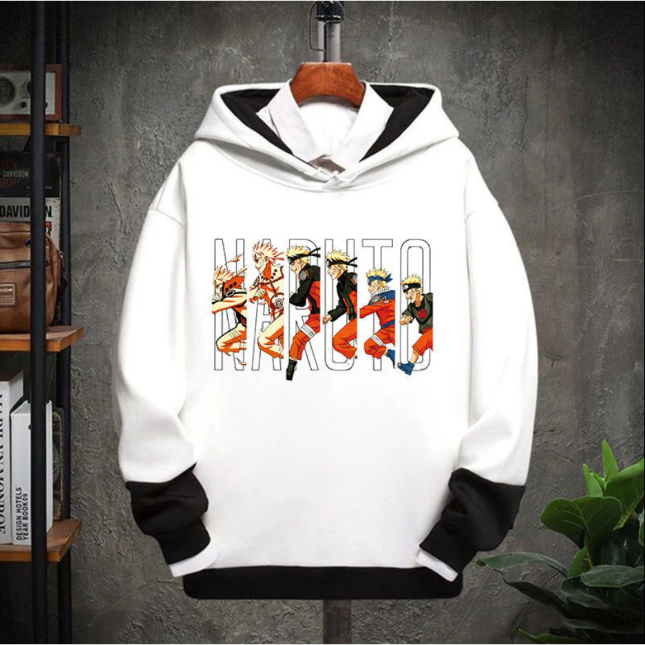 Áo Khoác Hoodie Tay Dài In Hình Naruto One Piece Có Thể Điều Chỉnh Thời Trang Thu Đông Cho Học Sinh