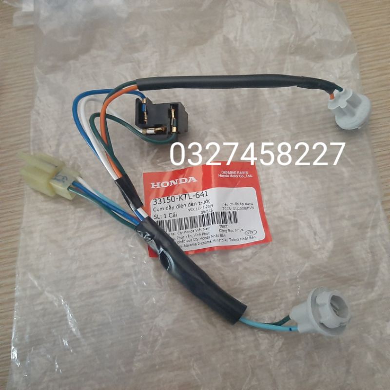 Dây điện đuôi đèn pha xe Wave A, RS, S100 zin honda