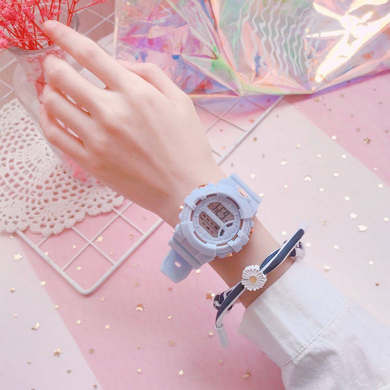 Đồng hồ điện tử Unicorn Nữ Ins Wind Phiên bản Hàn Quốc của khí chất đơn giản, học sinh trung học, trẻ em, gió đại học nh