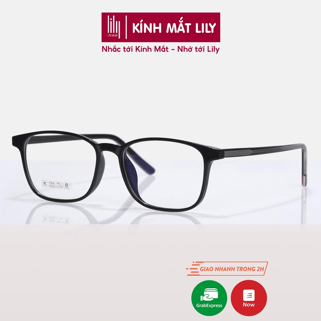 Gọng kính cận nam nữ Lilyeyewear thiết kế mắt vuông, đa dạng màu sắc dễ lựa chọn 8245