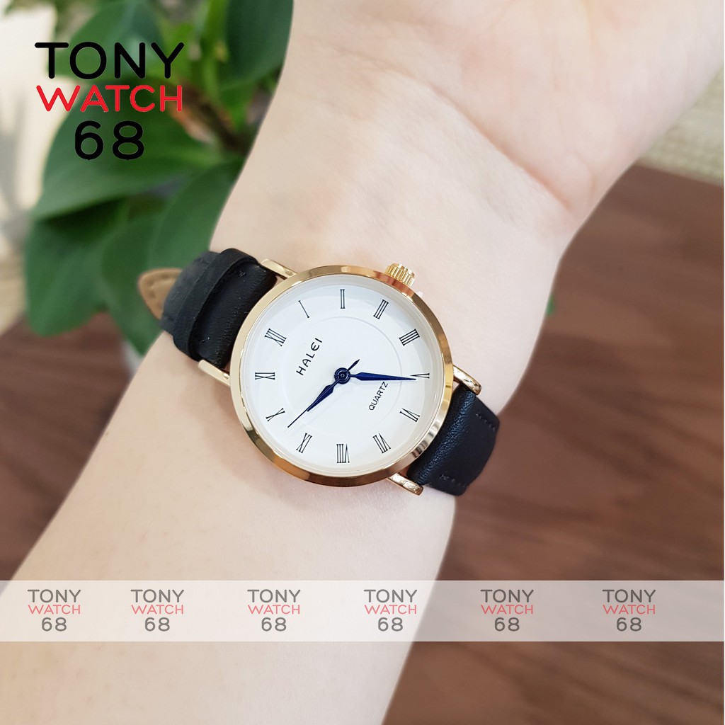 [FLASHSALE] Đồng Hồ Đôi Nam Nữ Dây Da Chính Hãng Halei - Tony Watch 68 - Có Video thật | BigBuy360 - bigbuy360.vn