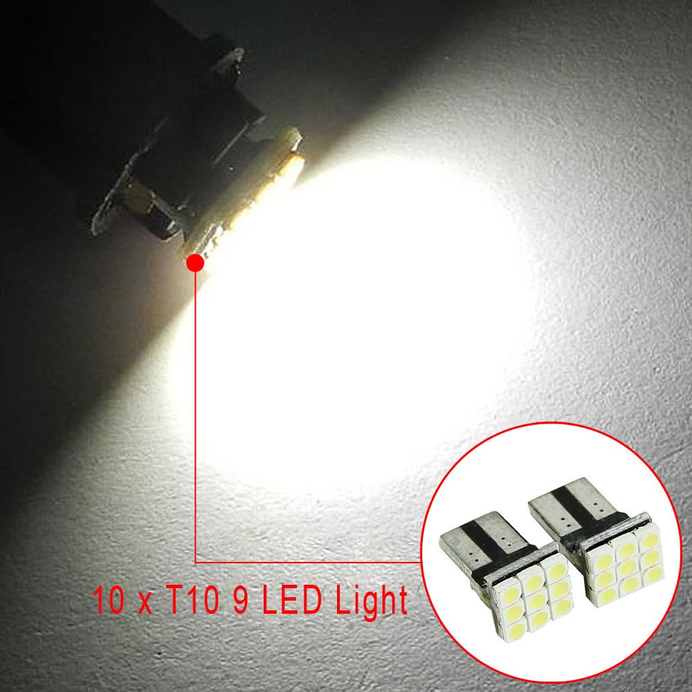 10 Bóng Đèn Led T10 9smd 2835 192 194 168 W5w Cho Xe Hơi