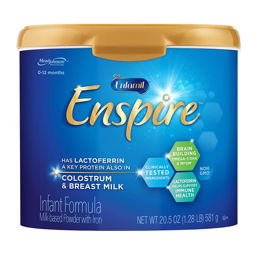 Thanh lý Sữa Enfamil Enspire Infant Formula hộp nhựa 581g nhập Mỹ