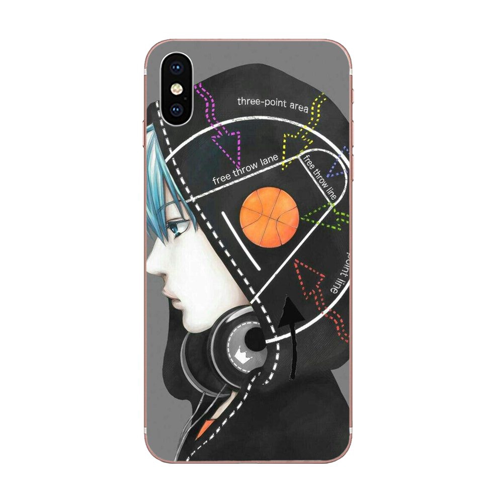 Ốp điện thoại dẻo họa tiết Kuroko No Basketball cho iPhone 11 Pro X XS Max XR 4 4S 5 5C 5S SE SE2 6 6S 7 8 Plus