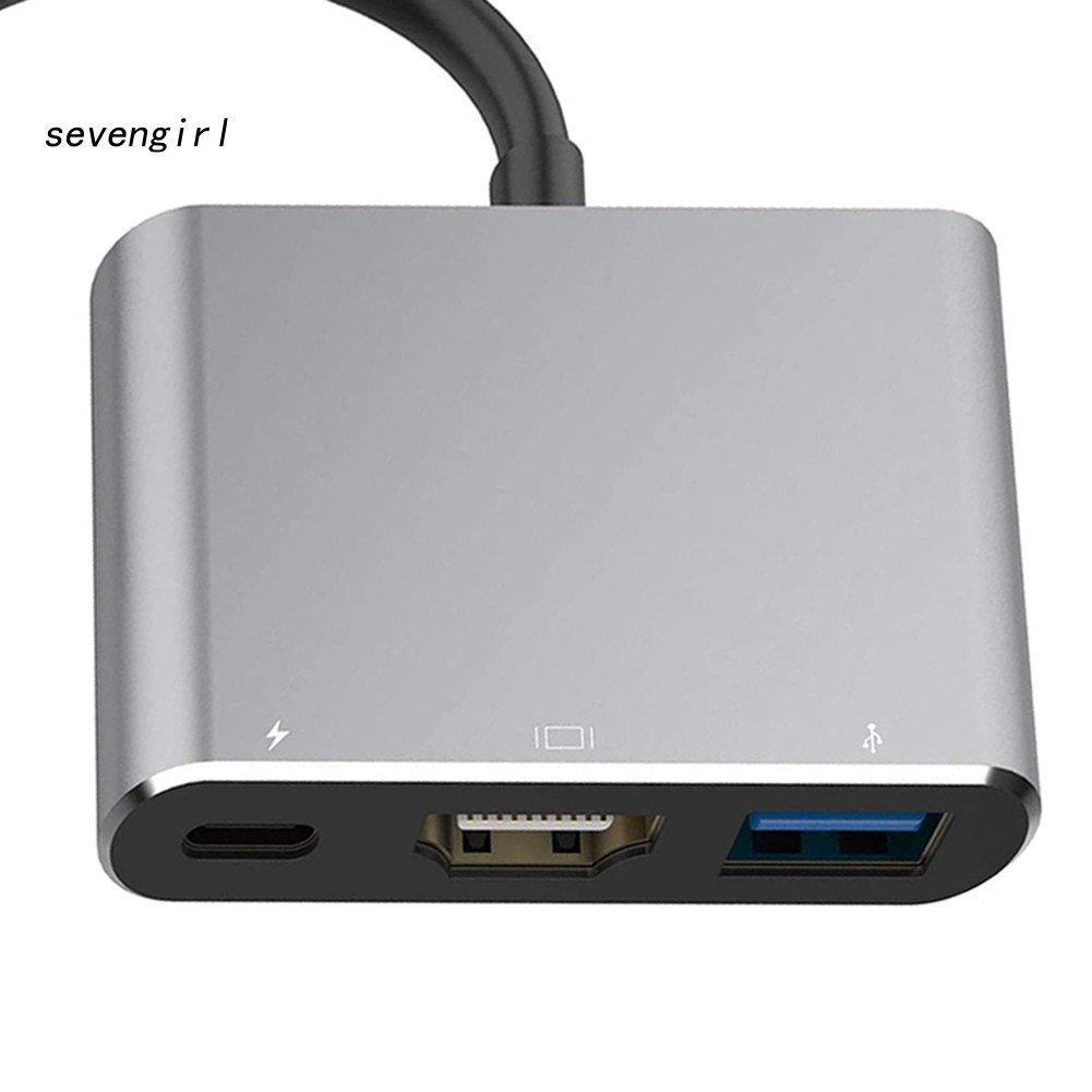 Cáp chuyển đổi 3 trong 1 từ type C sang USB 3.0 4k Hdmi đa năng