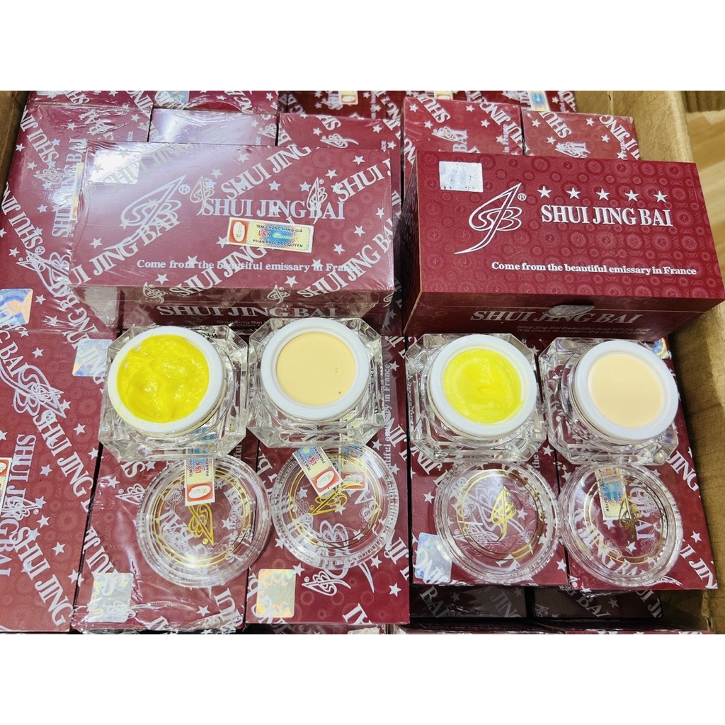 Bộ kem ngày đêm SHUI JING BAI hộp gỗ