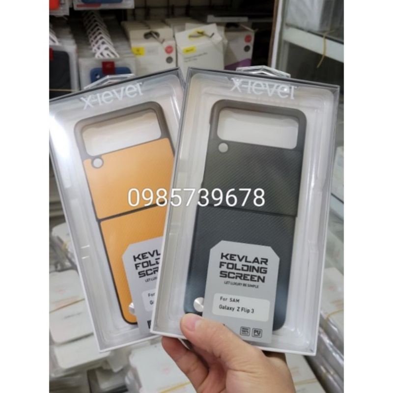 Ốp lưng X-Level Vân Carbon Samsung Z Flip 3, Z Fold 3 5G 2 mảnh bảo vệ máy