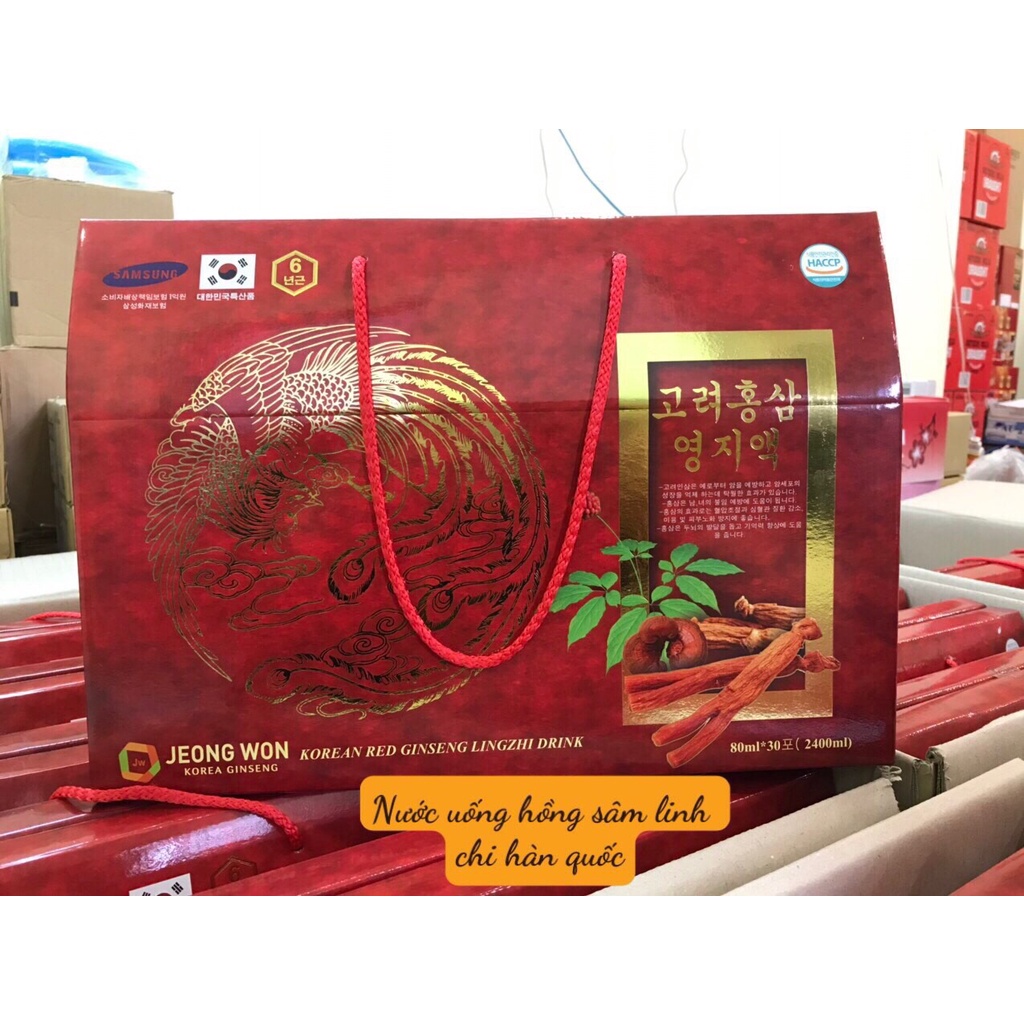 Nước hồng sâm linh chi Jeong Won hộp 30 gói x 80ml