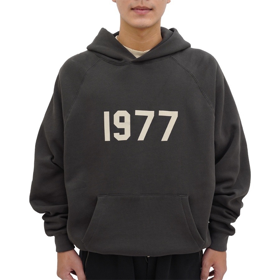 Áo hoodie Essentials 1977 nỉ bông form rộng unisex chữ nhung nổi, áo hoodie fog cặp đôi cao cấp TLS