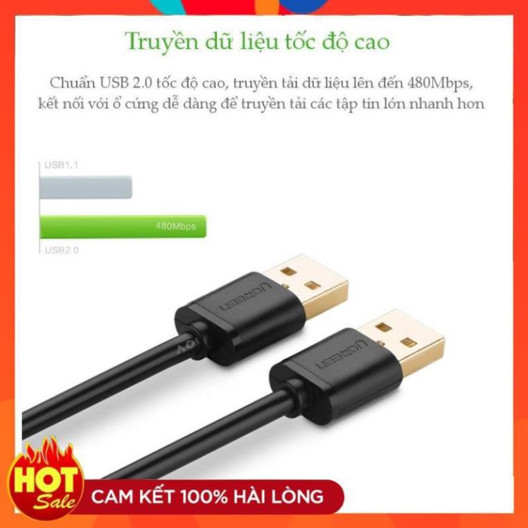 [Chính Hãng] Cáp USB 2.0 2 đầu đực 3m Ugreen 30136 - Hàng chính hãng bảo hành 18 tháng