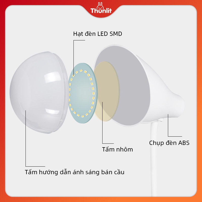 Đèn Led Để Bàn 8w Ánh Sáng Xanh Có Thể Điều Chỉnh Góc Độ