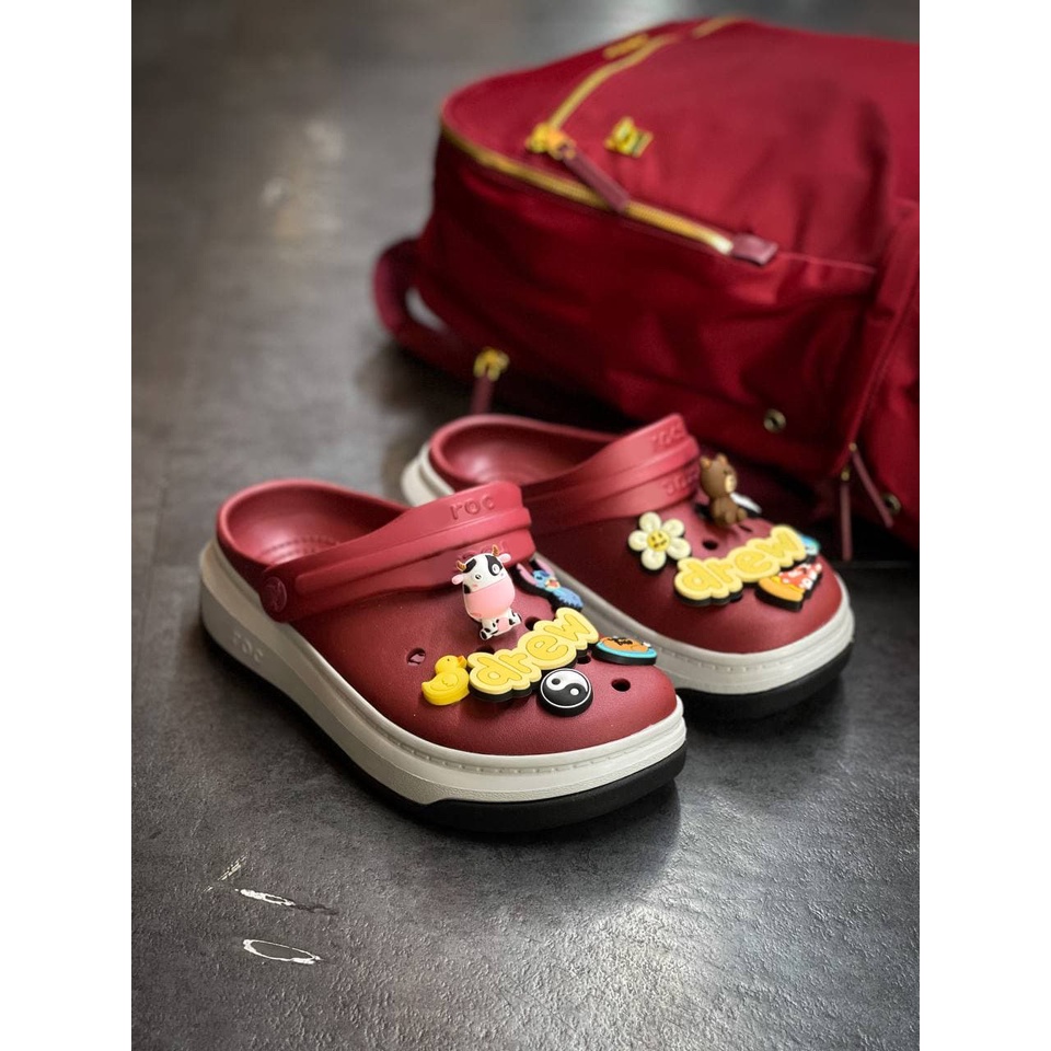 Dép Cross Nam Nữ Band Full Force Chính Hãng, Sục retro , đế mới thêm viền chống trơn , nhựa nguyên đôi đi mưa | BigBuy360 - bigbuy360.vn