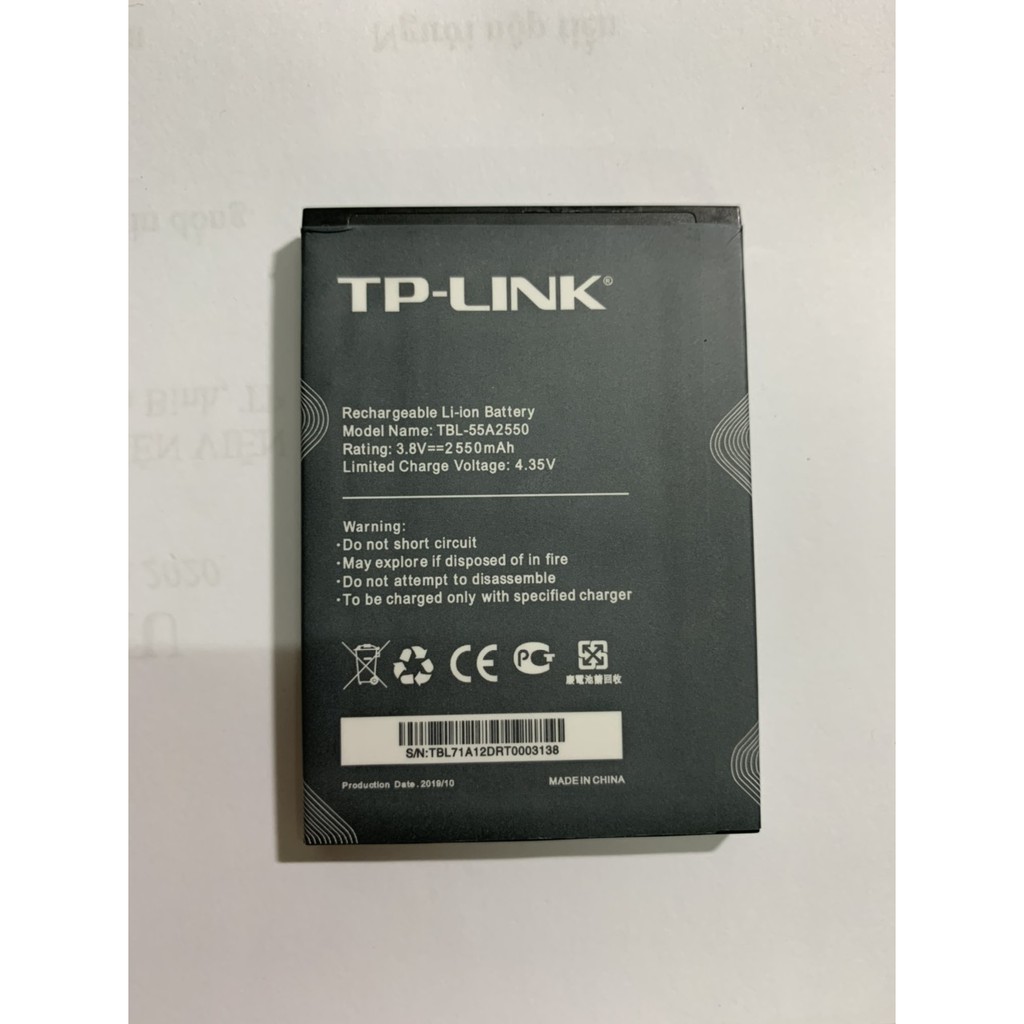 [Mã ELFLASH5 giảm 20K đơn 50K] Pin Thay Thế Cho Bộ Phát WifFi 4G TP-LINK m7350