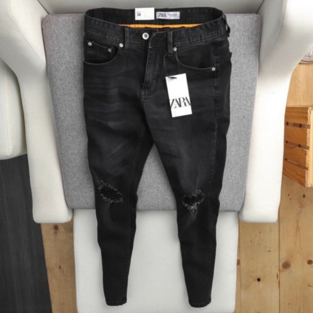 Quần Bò Nam Rách / Quần Bò Nam Rách Gối Chất Bò Cao Cấp Phong Cách AD410 | BigBuy360 - bigbuy360.vn