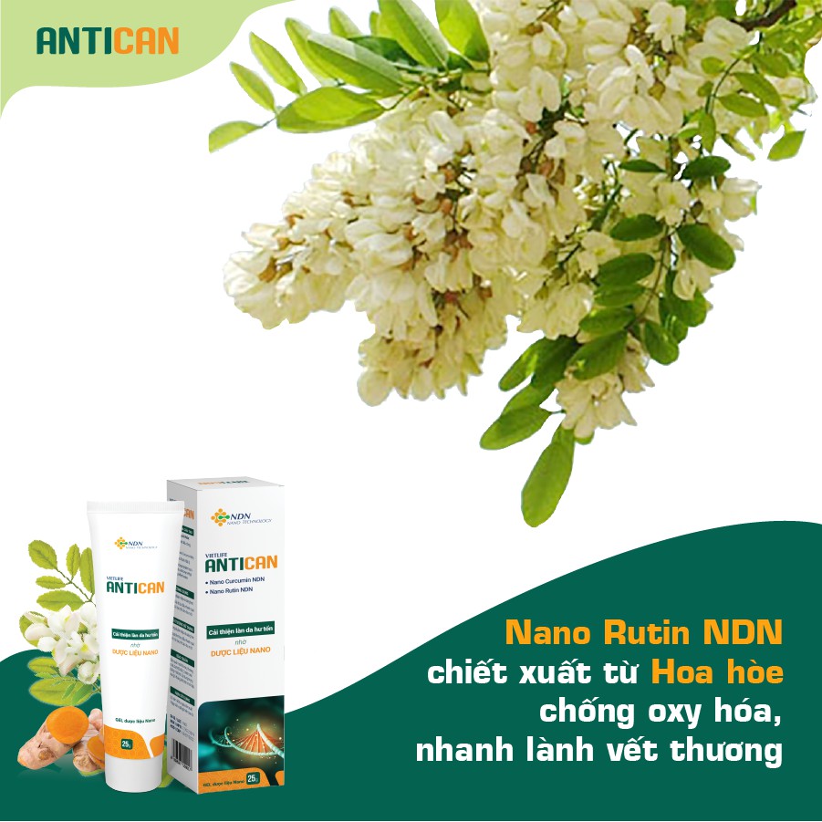 [CHÍNH HÃNG] Vietlife Antican GEL bôi 25g - Hỗ trợ bỏng sẹo thâm từ dược liệu Nano