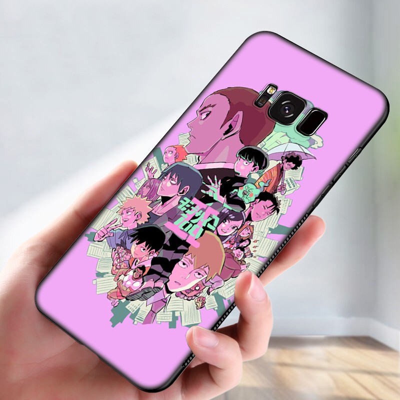 Samsung Galaxy S10 S9 S8 Plus S6 S7 Edge S10+ S9+ S8+ Casing Soft Case 89LU Mob Psycho 100 Anime mobile phone case