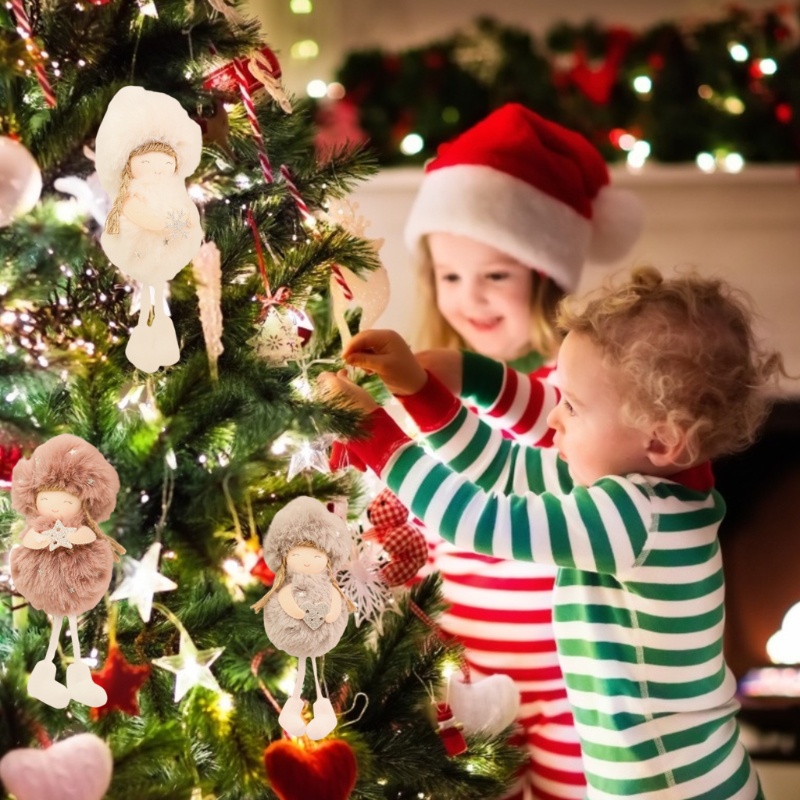 Thiên Thần Nhồi Bông Màu Sắc Trang Trí Giáng Sinh