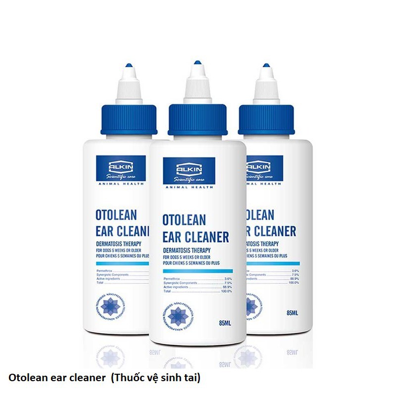 Thuốc vệ sinh tai OTOCLEAN cho chó mèo (Loại thẩm thấu nhanh). chai 85ml