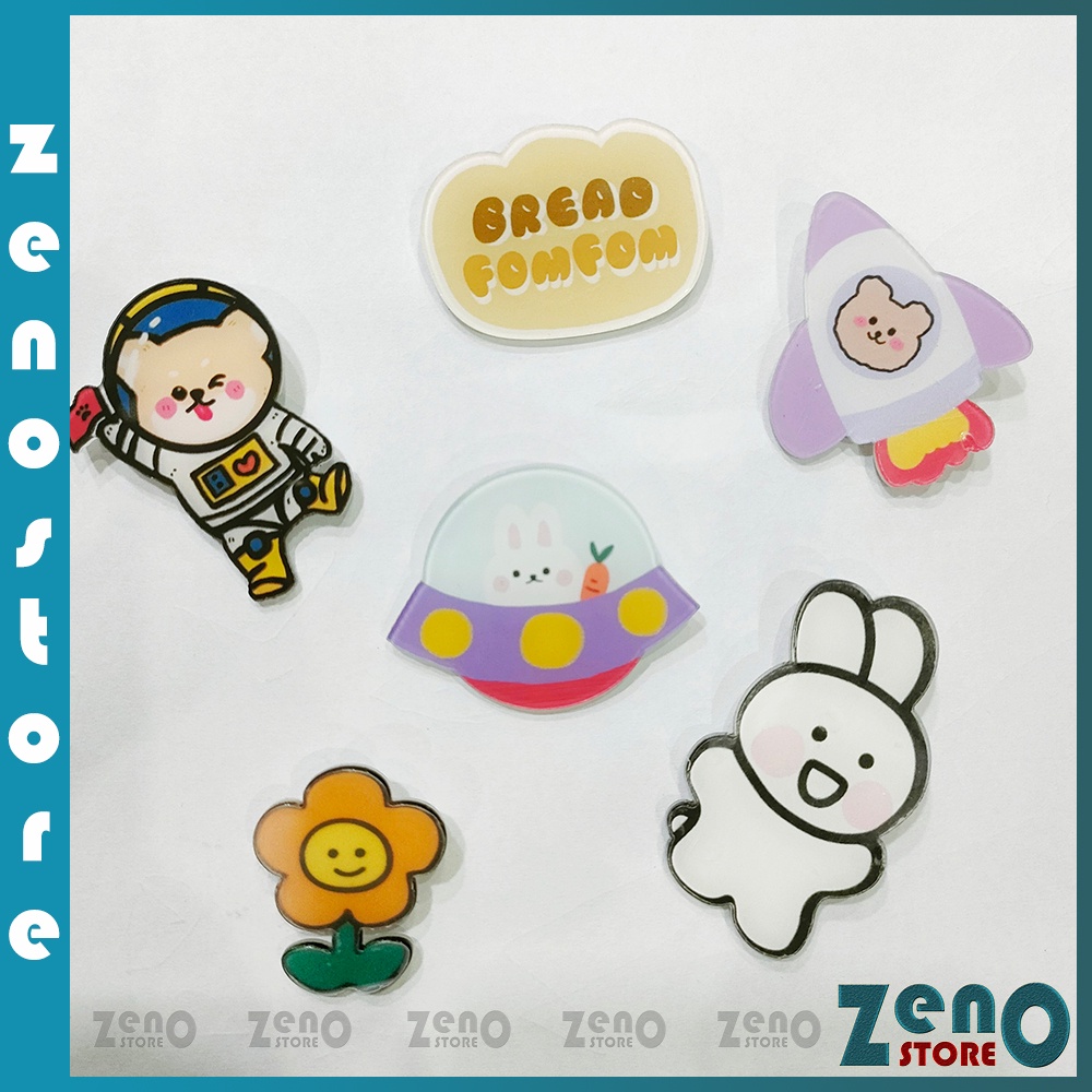 4 cái Sticker, Huy hiệu cài áo, tích cơ ghim balo, túi xách