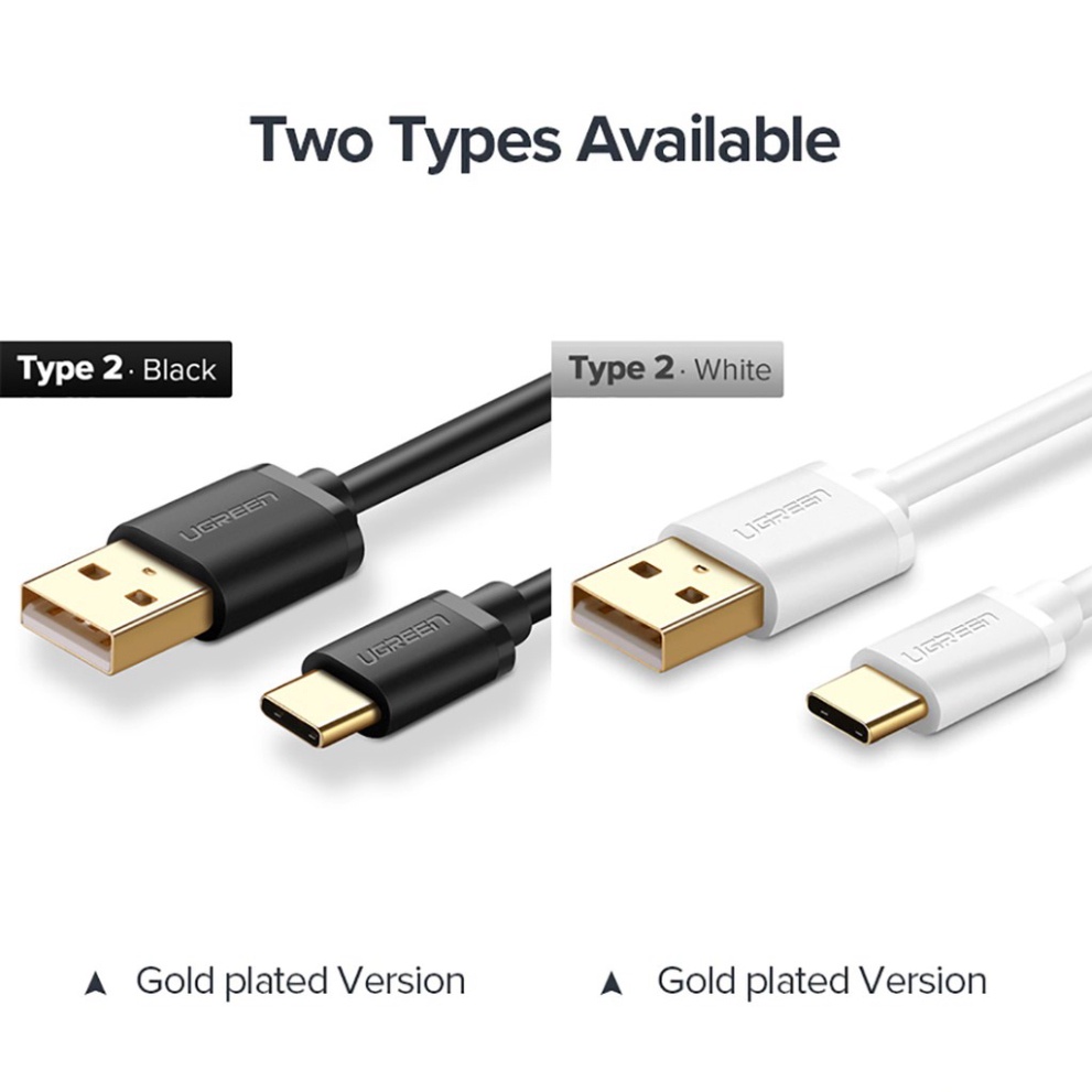 Cáp Sạc Nhanh USB Type-C Cao Cấp UGREEN US287- BH 18T Chính Hãng