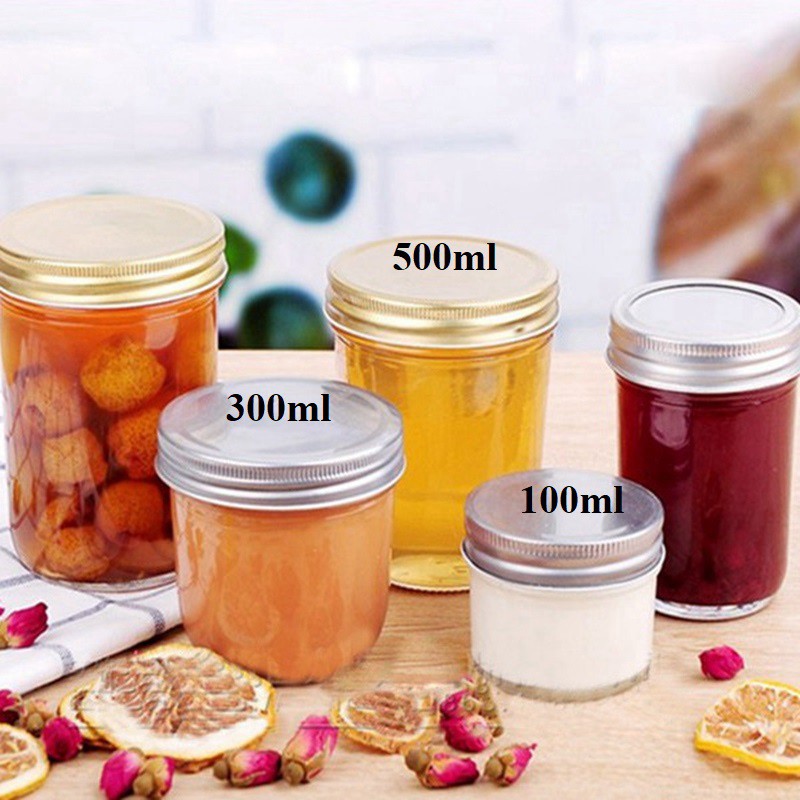 COMBO 10 HŨ THỦY TINH 300ML NẮP NHÔM ĐỰNG PATE, HẠT, MỨT, TÀO PHỚ, LÀM SỮA CHUA, CARAMEN (hũ trơn)