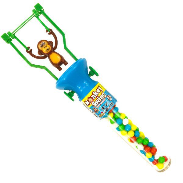 ( Bán sỉ ) Lốc 12c Kẹo đồ chơi Kidsmania Monkey Swing khỉ đung đưa 13gr