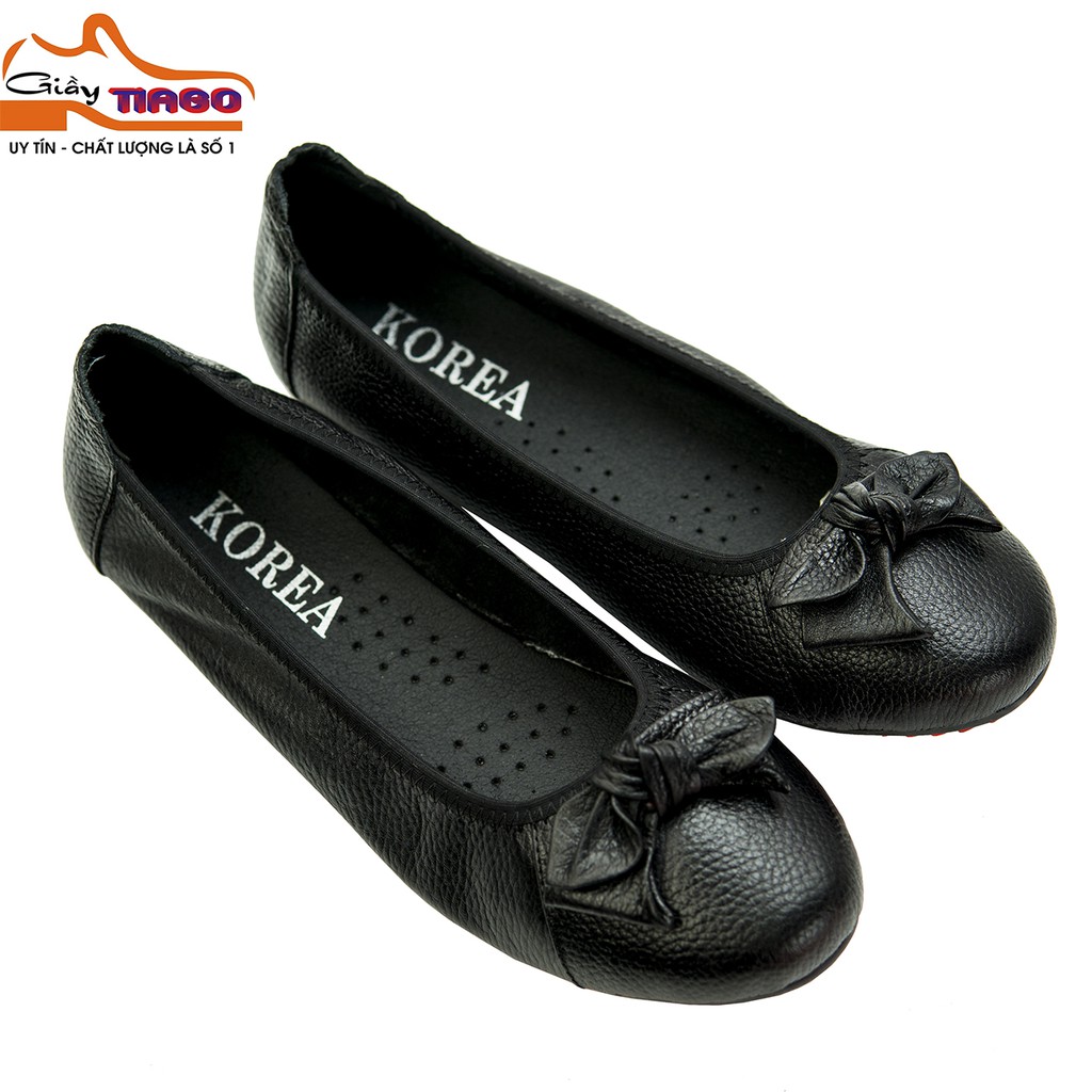 giày bệt nữ da thật