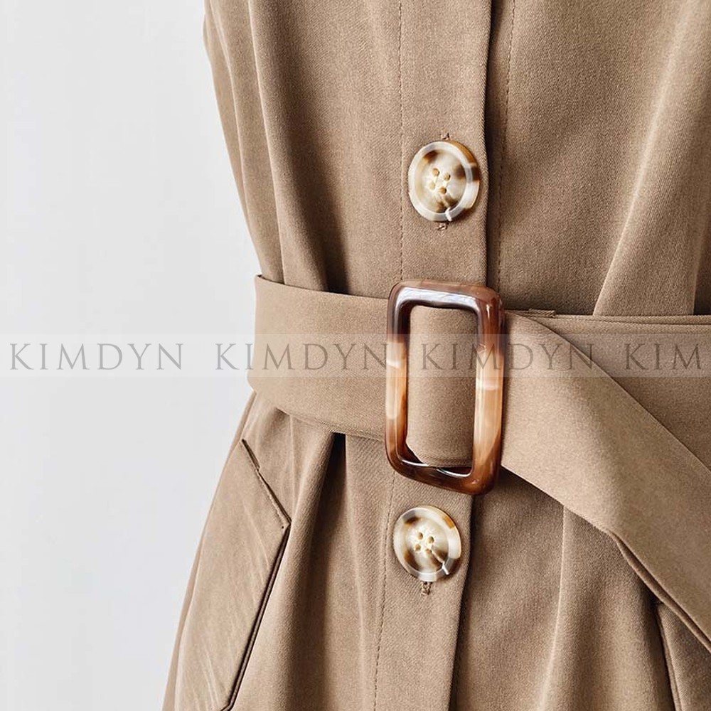 Đầm hai dây bản to thắt eo cotton KimDyn [KDD22]