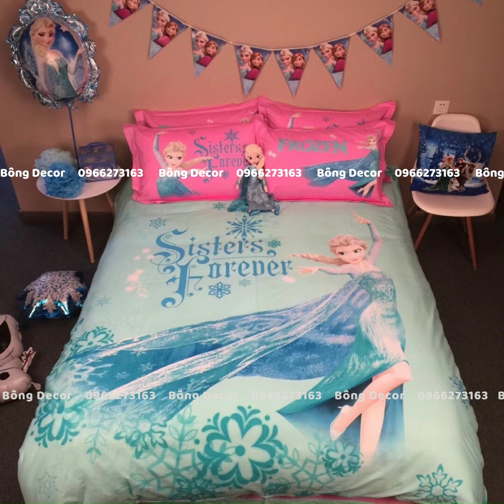 BỘ CHĂN GA GỐI COTTON DISNEY CAO CẤP DÀNH CHO BÉ GÁI