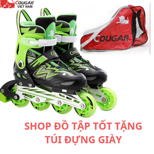 Giày Trượt patin Cougar chính hãng TẶNG NGAY BỘ BẢO HỘ CHÂN TAY GỐI VÀ TÚI ĐỰNG GIÀY CHUYÊN DỤNG