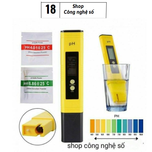 Bút đo độ PH trong nước ATC đã hiệu chuẩn để đo PH của nước bể cá, nước giếng, nước ao hồ, thủy canh..