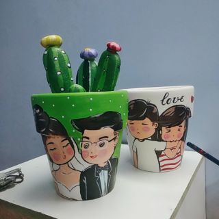 Chậu cây vẽ theo yêu cầu !