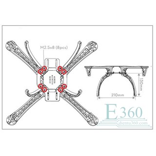 CÀNG ĐÁP NHỰA CHO QUADCOPTER, HEXACOPTER