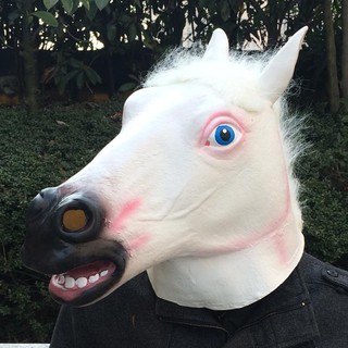 (3 màu) MẶT NẠ HÓA TRANG ĐẦU NGỰA CAO CẤP HALLOWEEN