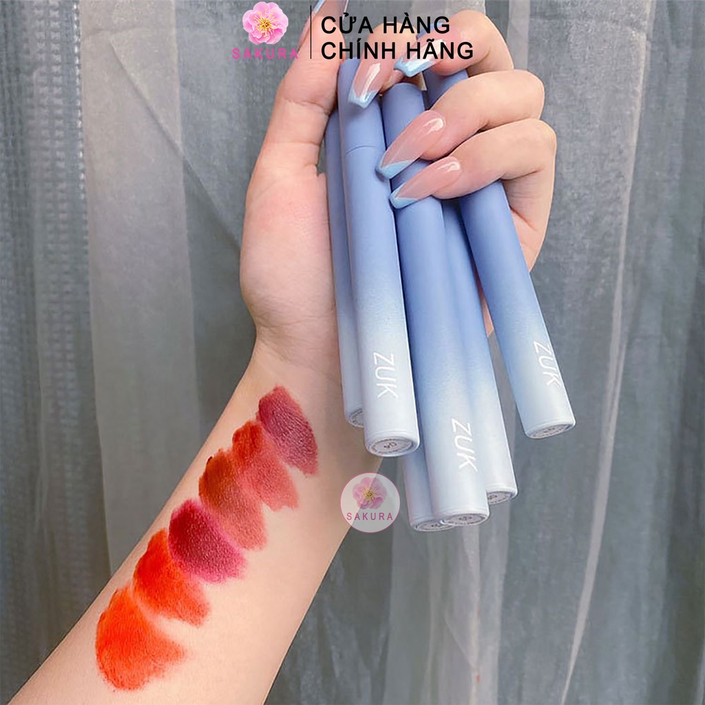 Son kem lì tint môi zuk vỏ gradient xinh xắn dưỡng ẩm nhung mịn lâu trôi cao cấp nội địa trung SAKURA